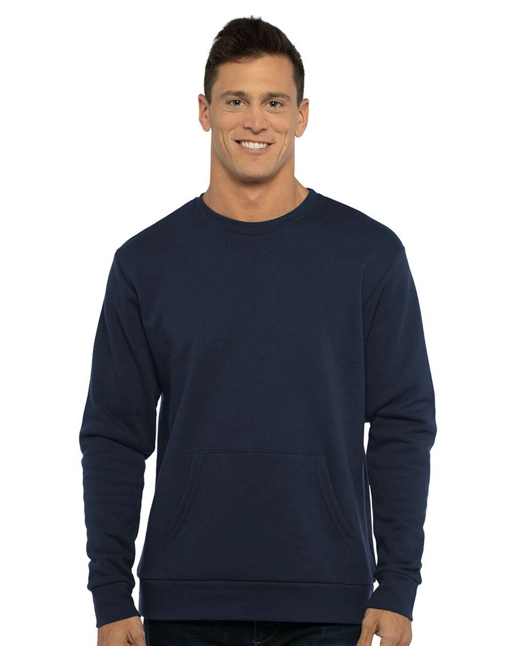 Next Level® Santa Cruz Long Sleeve Crewneck Pocket Sweatshirt